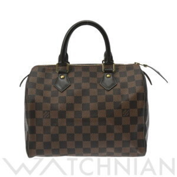 Louis Vuitton Damier Speedy Brown Canvas Handbag Bag - Picture 1 of 9